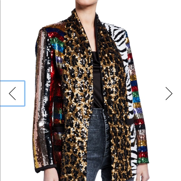 Alice + Olivia Jackets & Blazers - Alice + Olivia Sequin Multicolor Kylie Blazer -NWT